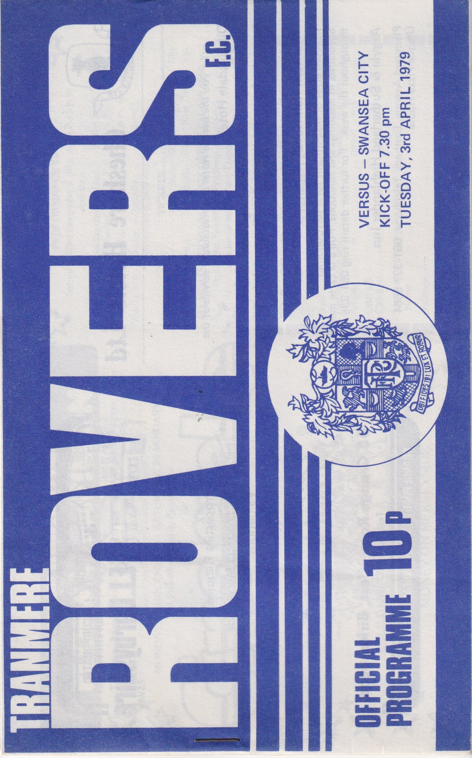 Tranmere Rovers v Swansea City match programme